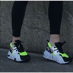 neon lime green sneakers